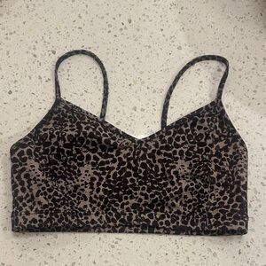Live The Process Brown Leopard Bra